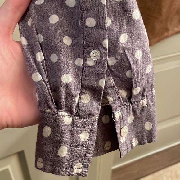 Lavender Polka Dot Button Up - Picture 4 of 5
